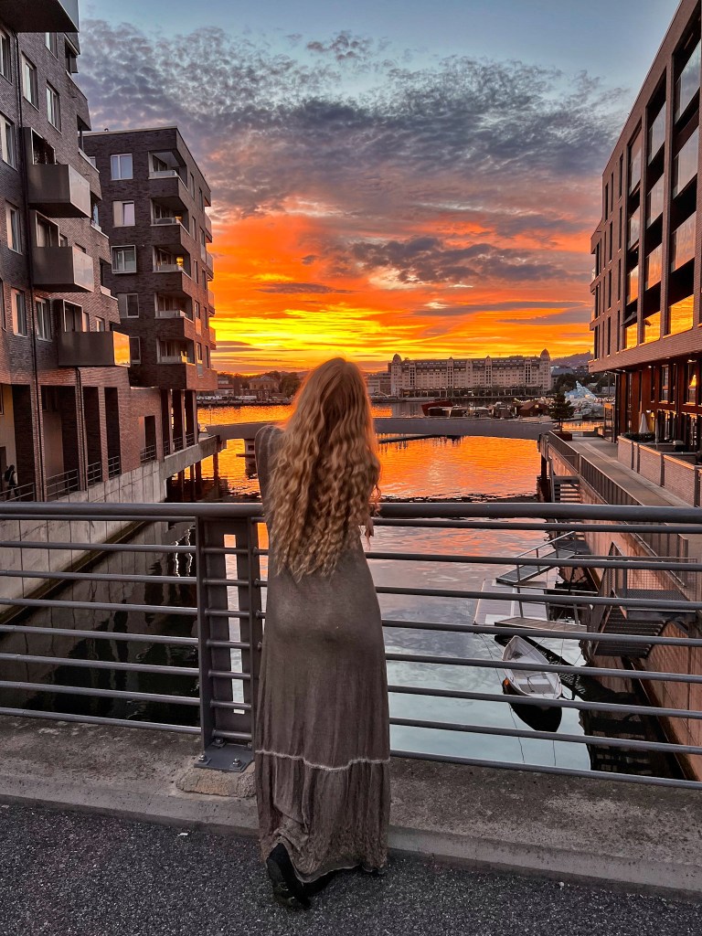 Lady watching the sunset