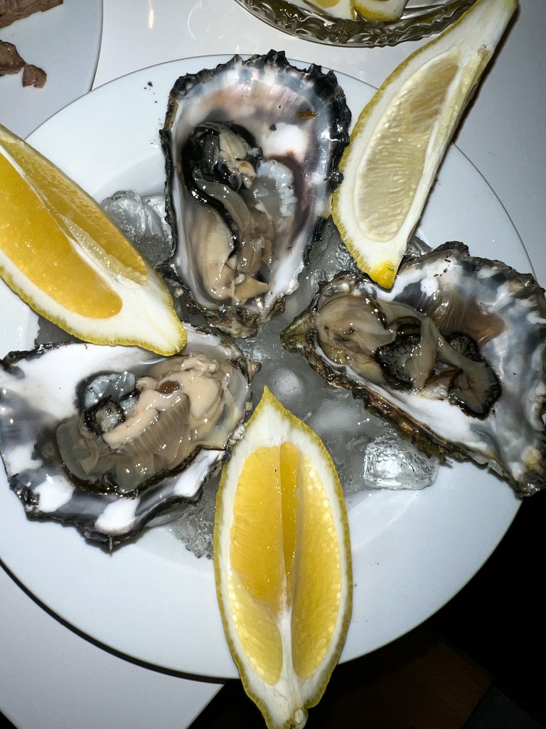 Oysters and food