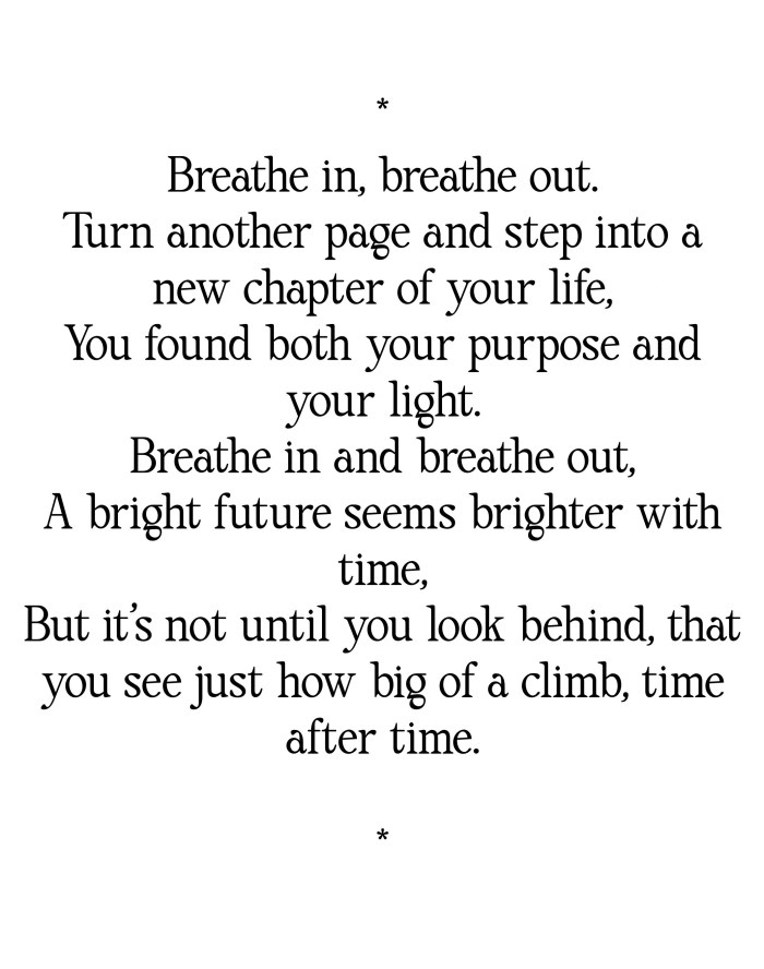 Poem "Turn the page - next adventure awaits"