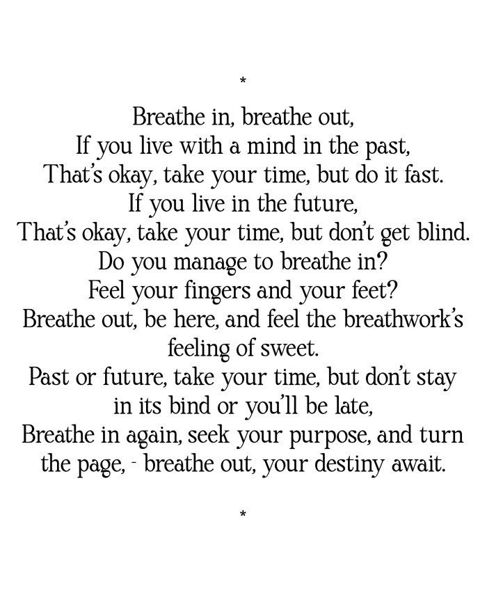 Poem "Turn the page - next adventure awaits"